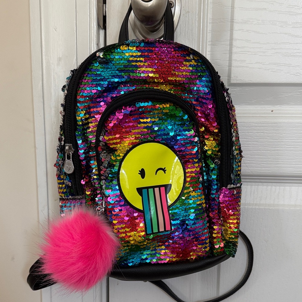 Sequin Emoji Kids Mini Backpack